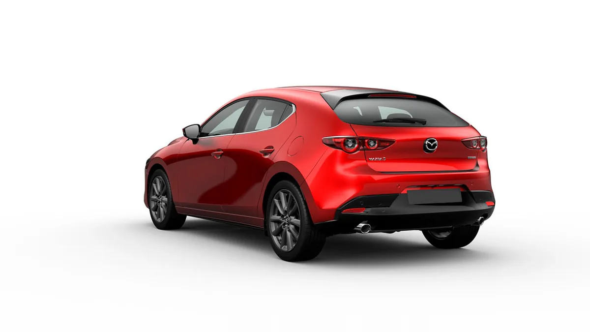 Mazda 3 2.5L e-Skyactiv G MHEV 140CV 6AT Centre-Line RD en renting para particulares en Sevilla — Trasera