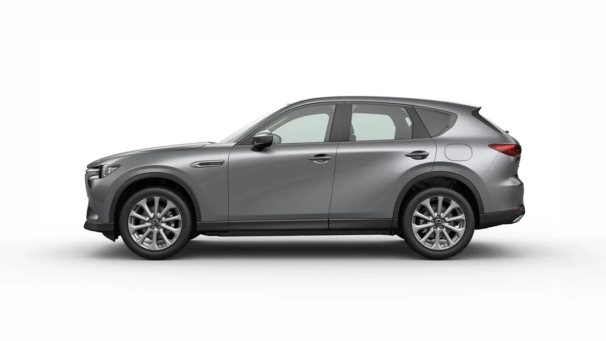 Mazda CX-60 e-Skyactiv D MHEV 8AT RWD Exclusive-Line en renting para particulares en Sevilla — Lateral
